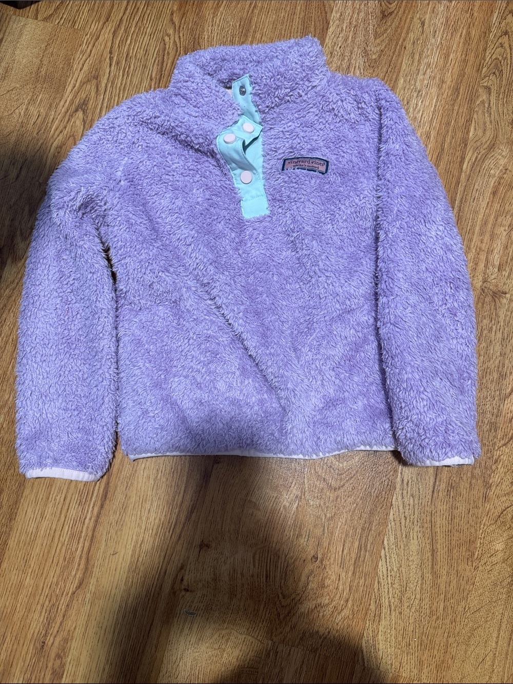 Girls Vineyard Vines  Lavender Sherpa Pullover - Kids